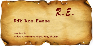 Rákos Emese névjegykártya