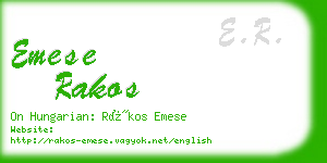 emese rakos business card